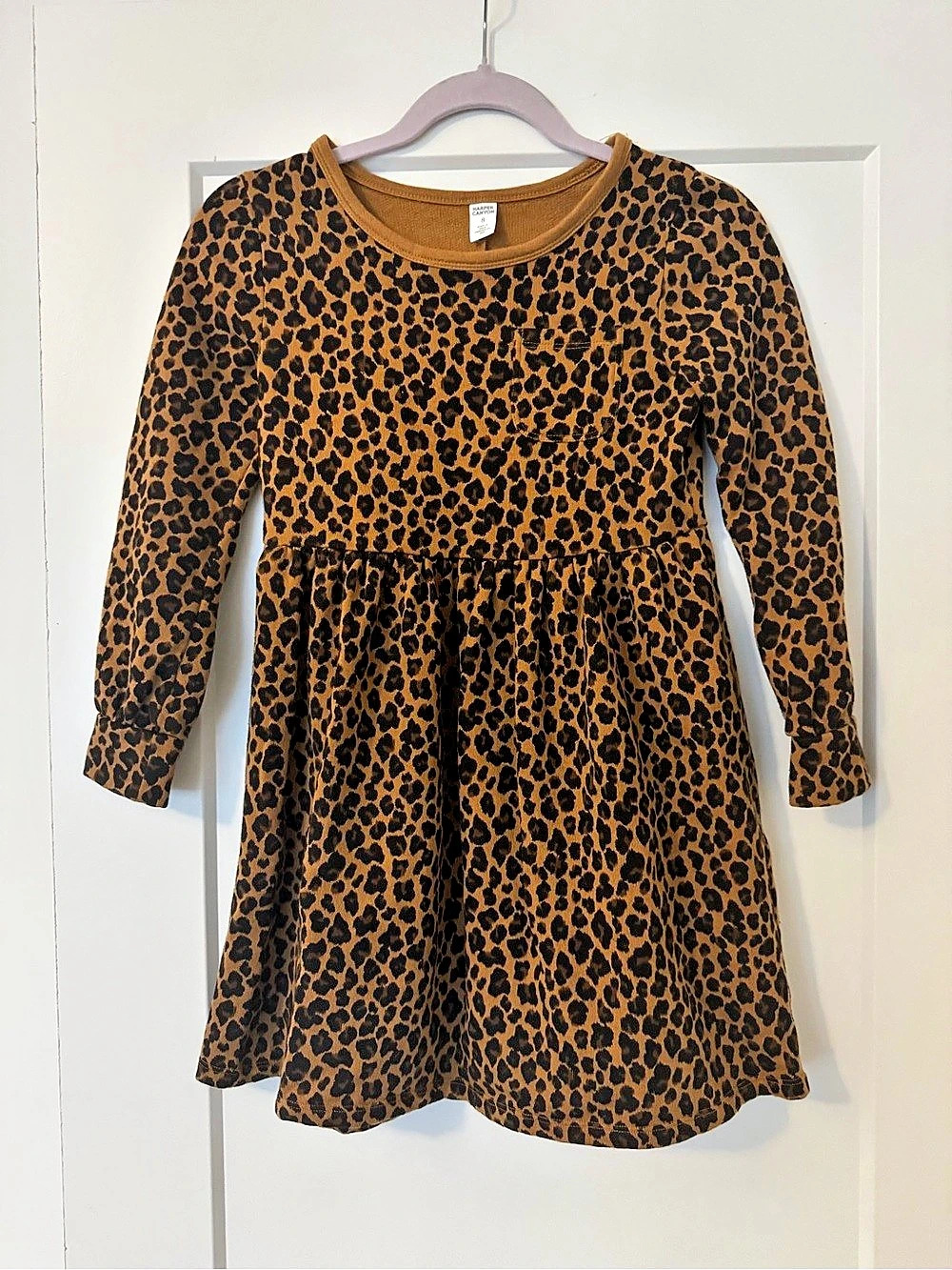 Harper Canyon Girls Leopard Print Dress Size 8 Like New